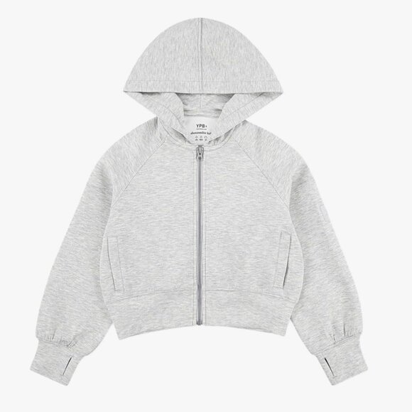 abercrombie kids Other - Abercrombie Kids YPB Neoknit Active Kids Zip-Up Hoodie, Heather Gray, Size 11/12